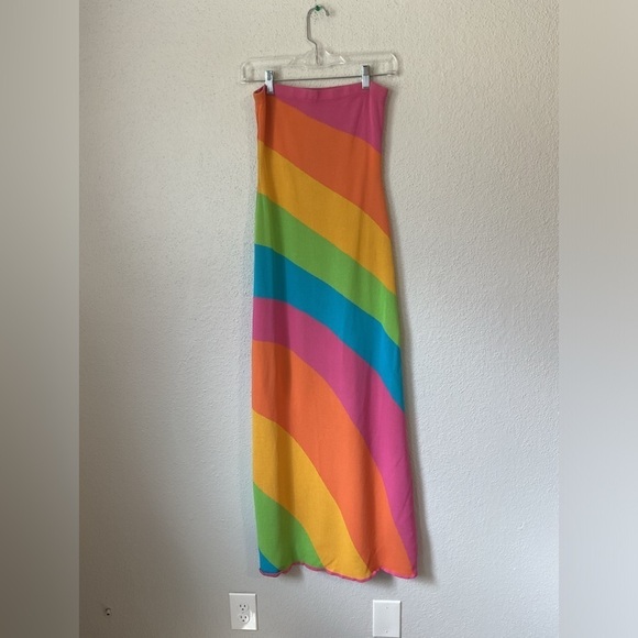 Show Me your Mumu Island Nights Tube Dress Rainbow Size Medium - Picture 4 of 8